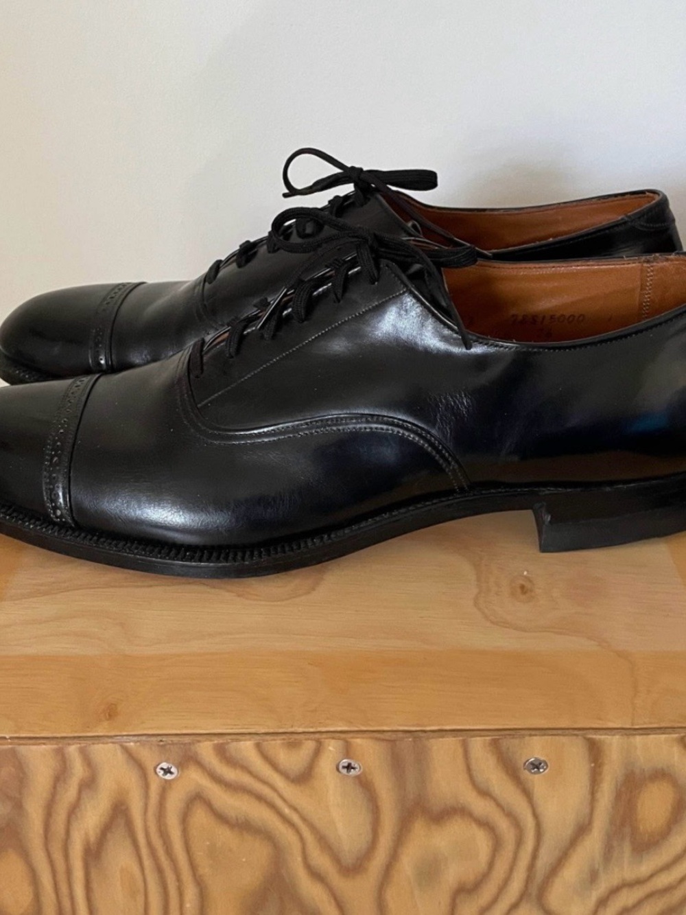 Vintage Stetson Men’s Black Dress Shoes Healdarch Size 12 4A/2A Width